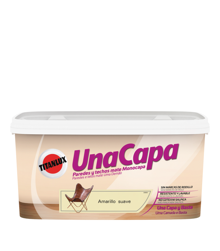 Titan Una Capa Amarillo Suave 4 L | Titan Una Capa 
