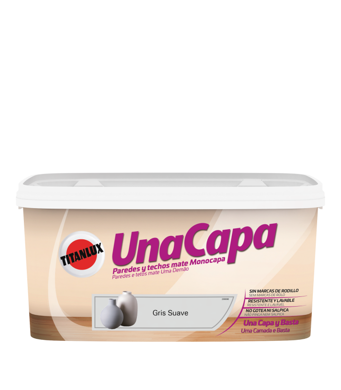 Titan Una Capa Gris Suave 4 L | Titan Una Capa 