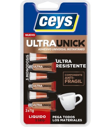 Ultraunick Liquido 3 x 1 g | Adhesivos y Pegamentos 
