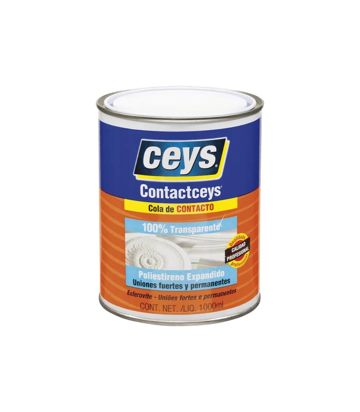 CONTACTCEYS - Colla A Contatto Trasparente In Blister Da 70 Ml, Base Neoprene, Per Pelle, Legno, Gomma, Metallo, Resistente Fino A 110°C