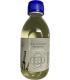 Barniz antioxidante para metales, líquido transparente en botella plástica de 250 ml con tapa azul.