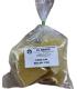 Bloque de cera CAI color amarillo claro, presentado en una bolsa de plástico transparente de un kilogramo con etiqueta blanca.