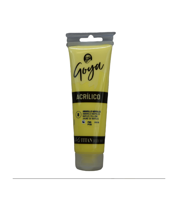 Acrílico amarillo nápoles Nº8 125ml | Acrilico Goya 