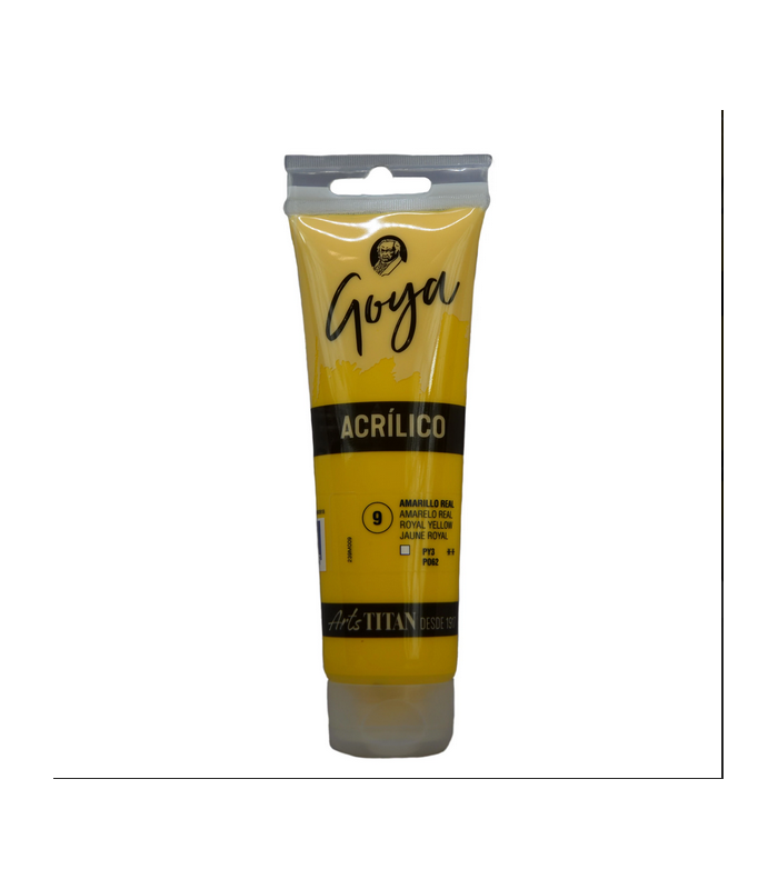 Acrílico amarillo real Nº9 125ml | Acrilico Goya 
