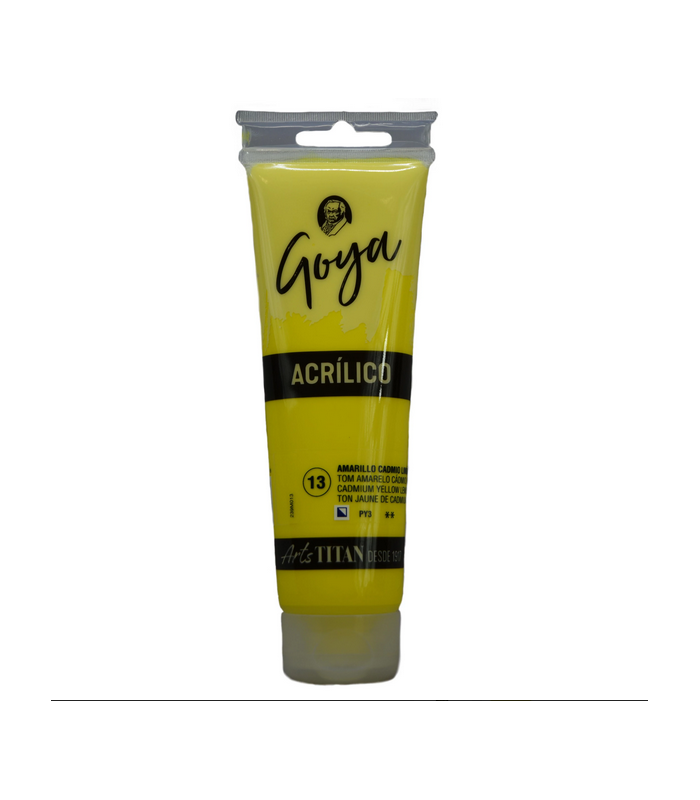 Acrílico Amarillo cadmio limón Nº13 125ml | Acrilico Goya 
