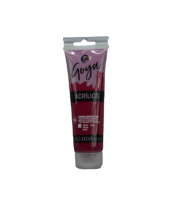 Acrílico Carmin garanza Nº15 125ml | Acrilico Goya 