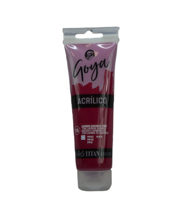 Acrílico Carmin garanza Nº15 125ml | Acrilico Goya 
