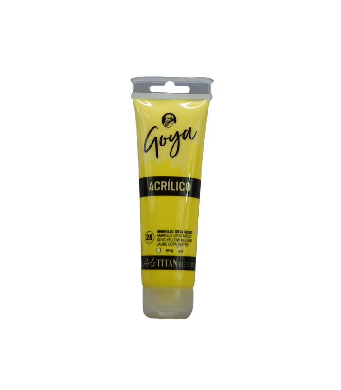 Acrílico Amarillo GOYA medio Nº28 125ml | Acrilico Goya 