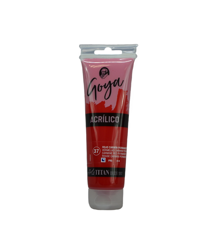 Acrílico Rojo carmín permanente Nº37 125ml | Acrilico Goya 