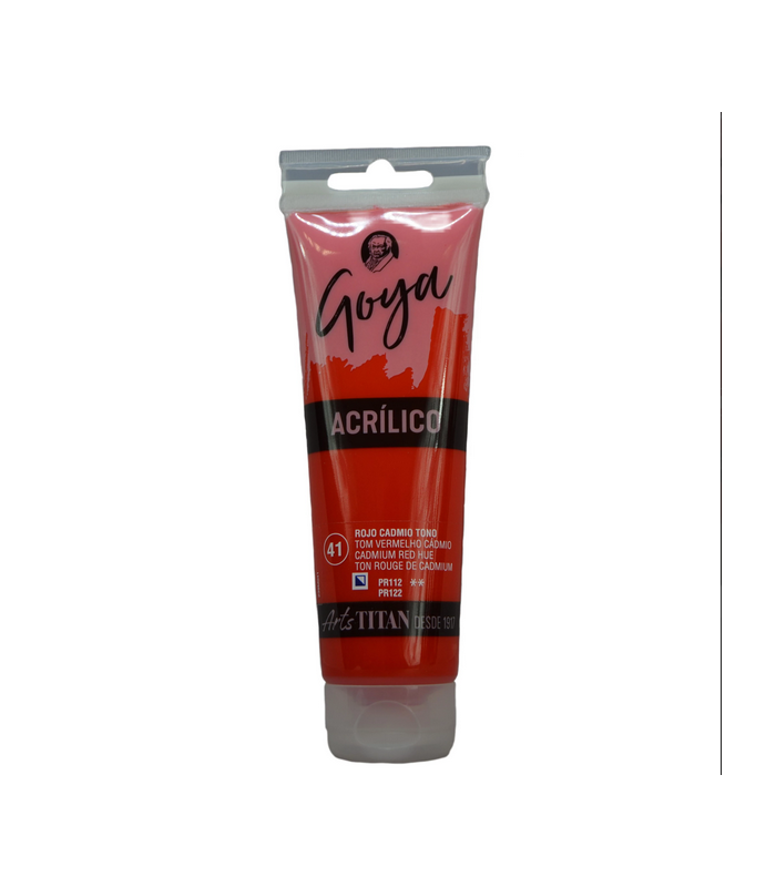 Acrílico Rojo cadmio Nº41 125ml | Acrilico Goya 
