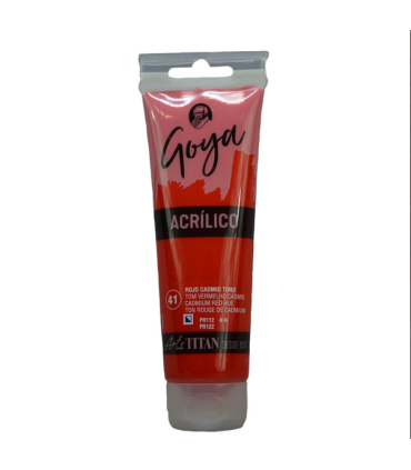 Acrílico Rojo cadmio Nº41 125ml | Acrilico Goya 