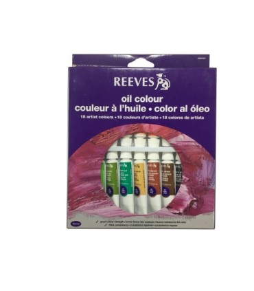 Caja pintura oleo 18 colores Reeves | Estuches 