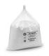 Bolsa transparente de 1 Kg con Carbonato Sódico Ligero, polvo blanco fino, sellada en la parte superior.