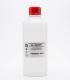 Botella plástica blanca de un litro con tapa roja, conteniendo solución de Formol al 40% con etiqueta informativa.