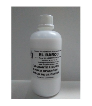 Colorante Liquido Blanco Opacador para Jabon de Glicerina