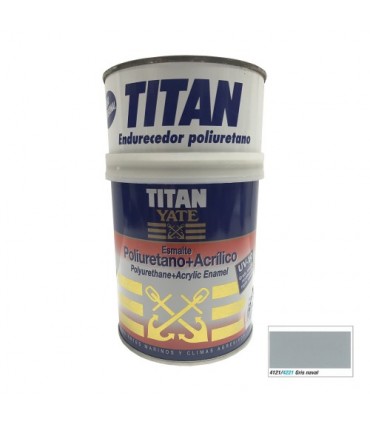 Titan Yate esmalte poliuretano +acrilico gris naval 750 ml +250 ml |